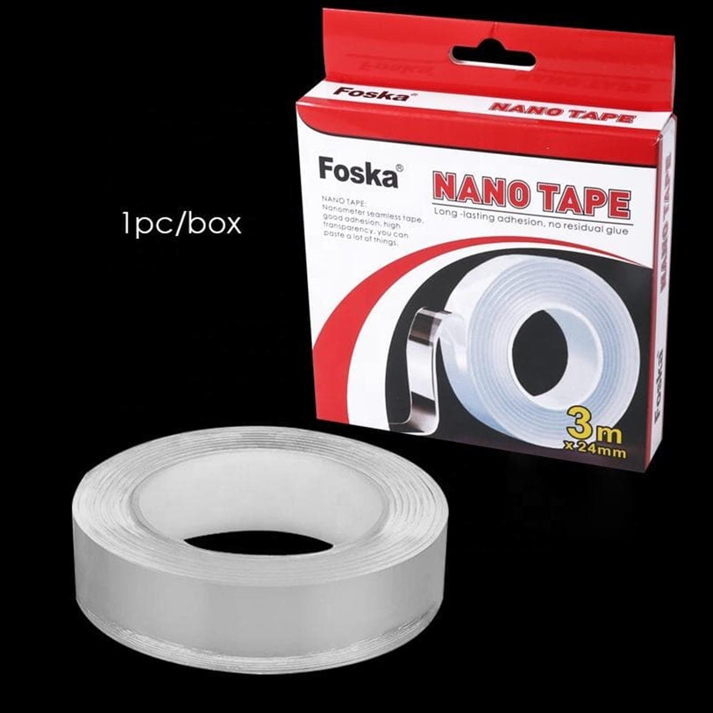 Transparent Multi-functional Strong Adhesive Nano Tape 2.4cm x 3m