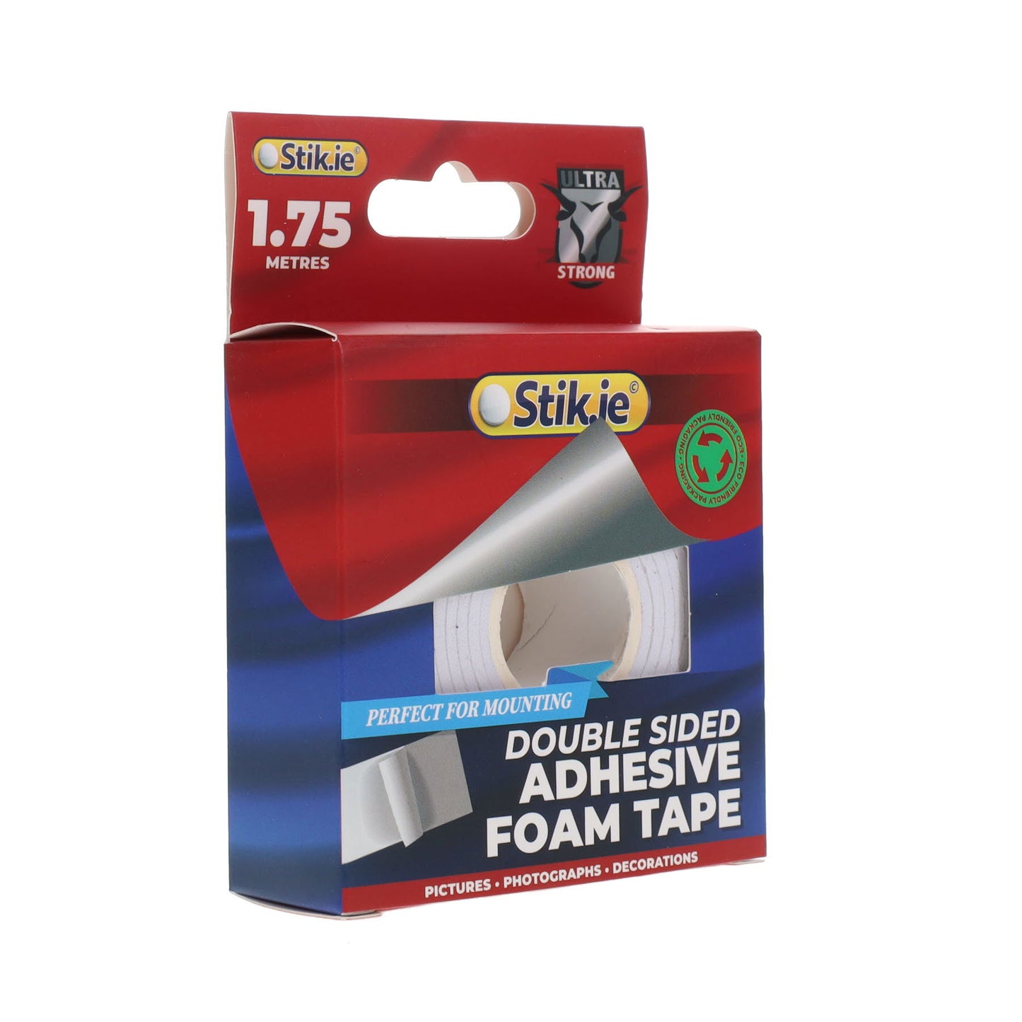 25mm X 1.75m Double Sided Mounting Tape by Stik-ie