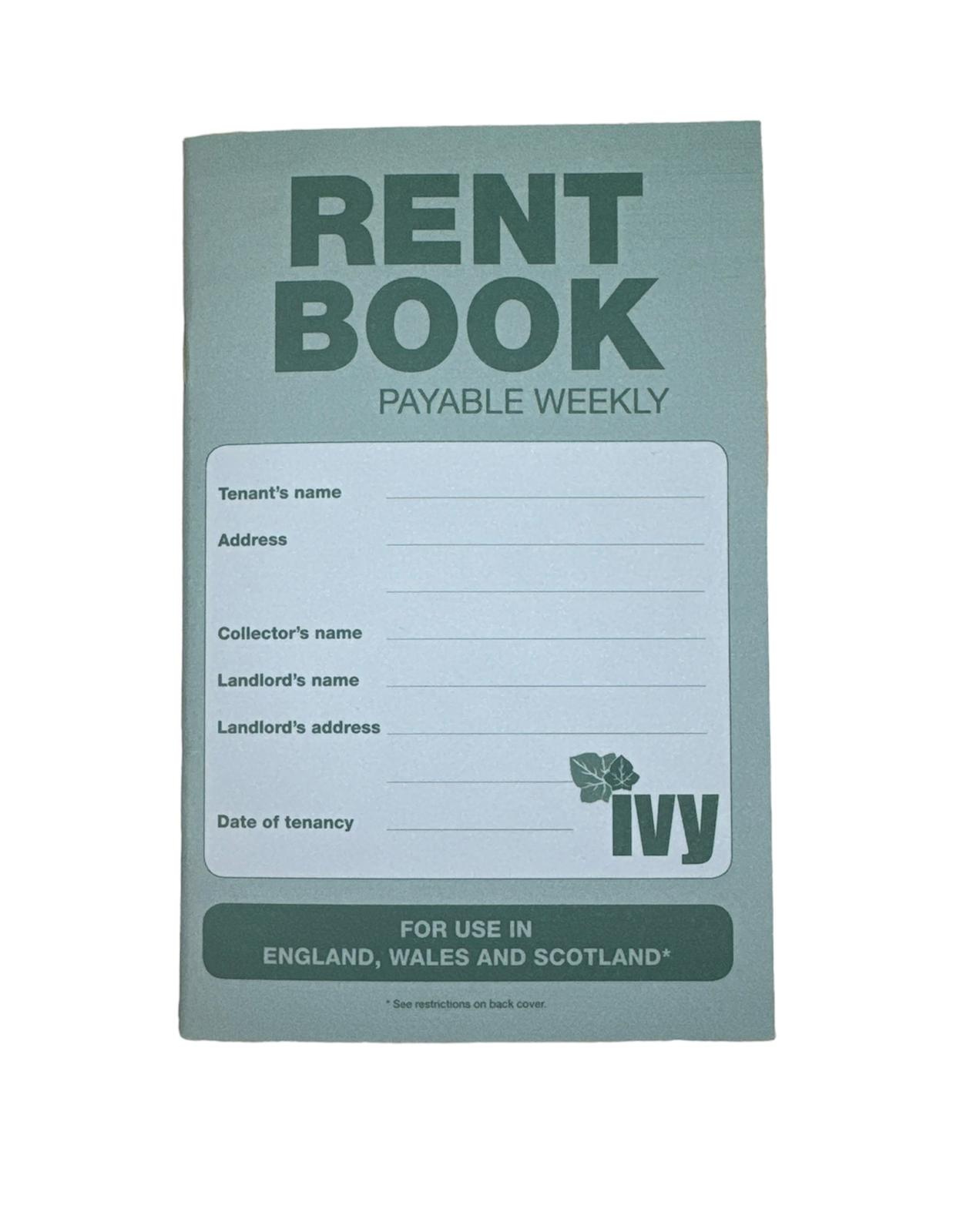 Rent Book For Use in England, Wales & Scotland