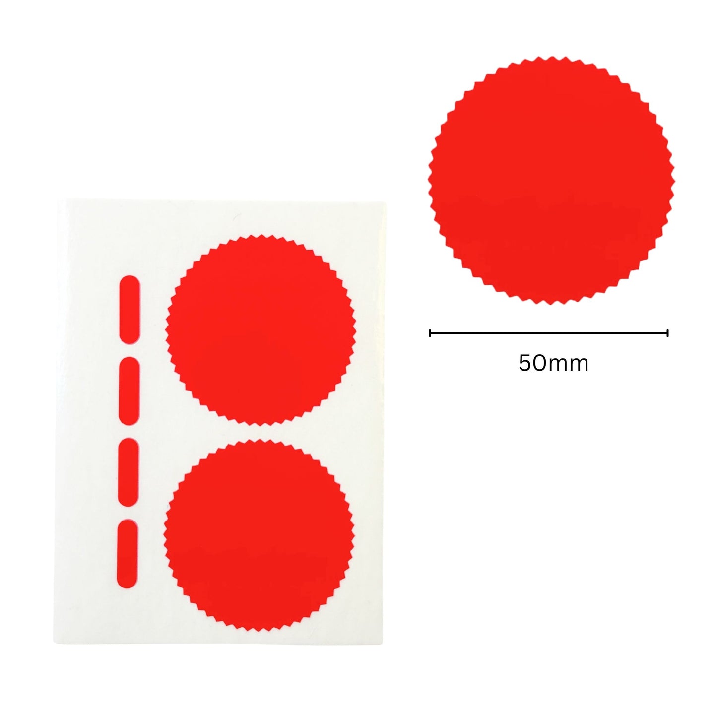 Pack of 72 Red Company Seal Labels 50mm