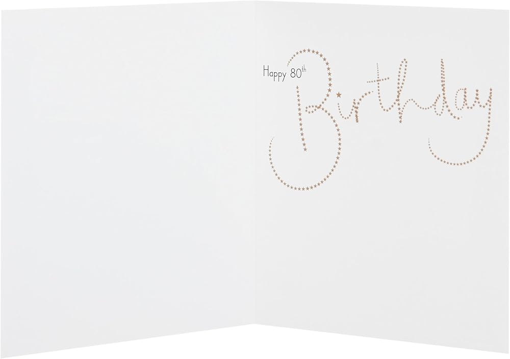 Starry Number Design 80th Birthday Card