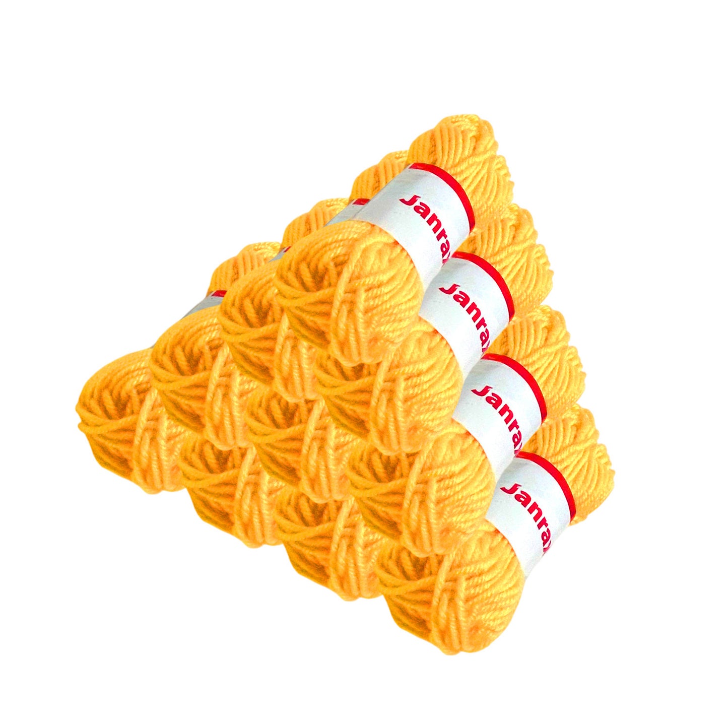 Yellow Acrylic Yarn Roll – 10g, 4 Strand 8 Ply Knitting Wool