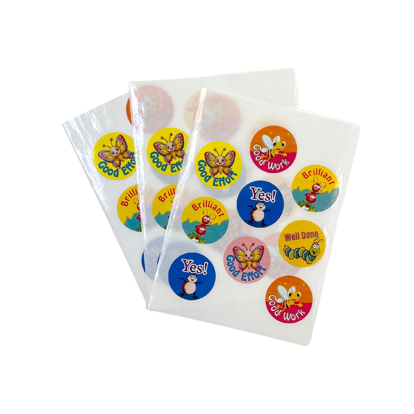 Pack of 324 Motivational Bugs 24mm Round Self-Adhesive Labels