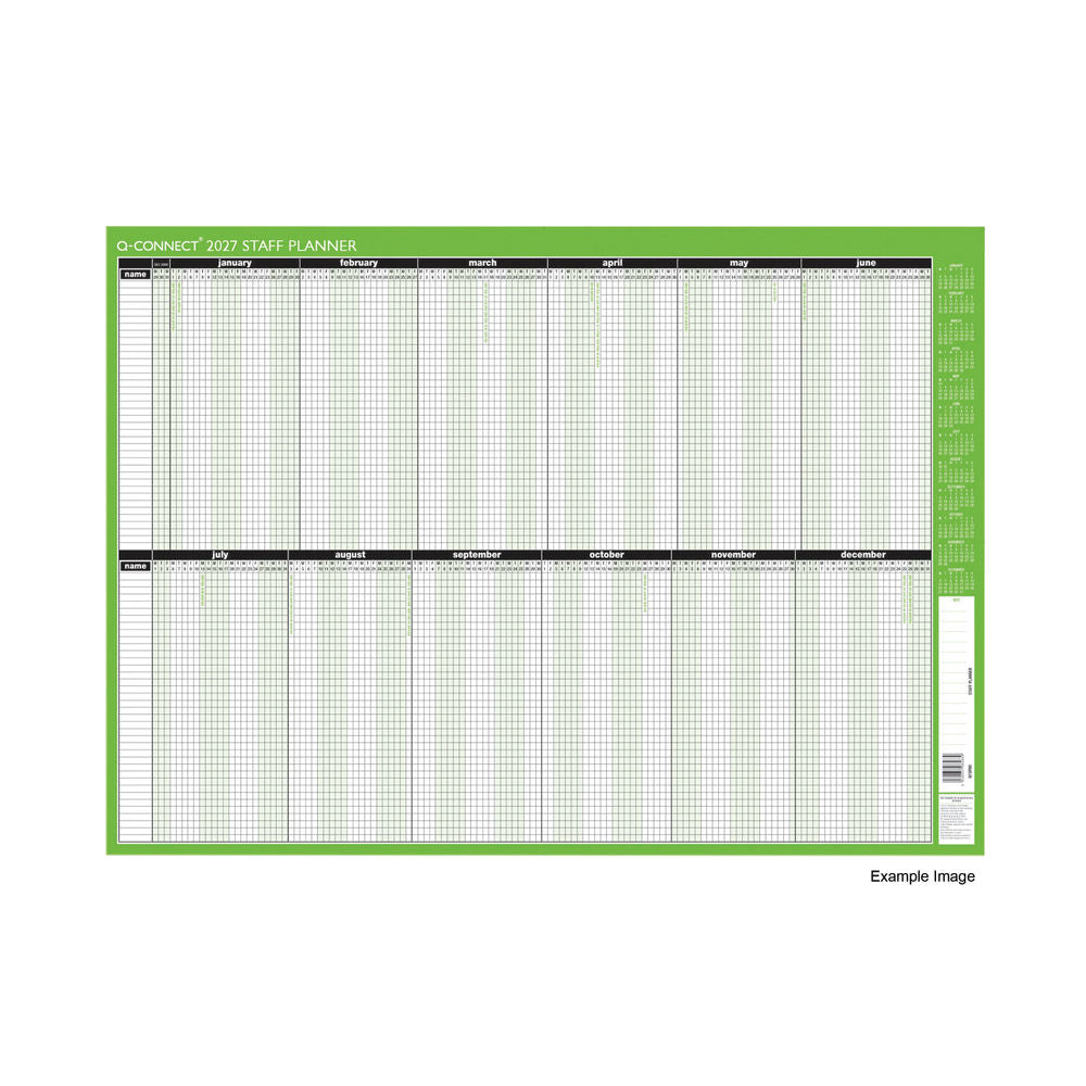 2027 Staff 5 Day Week Planner Mounted - 855 x 610mm KFSPM27