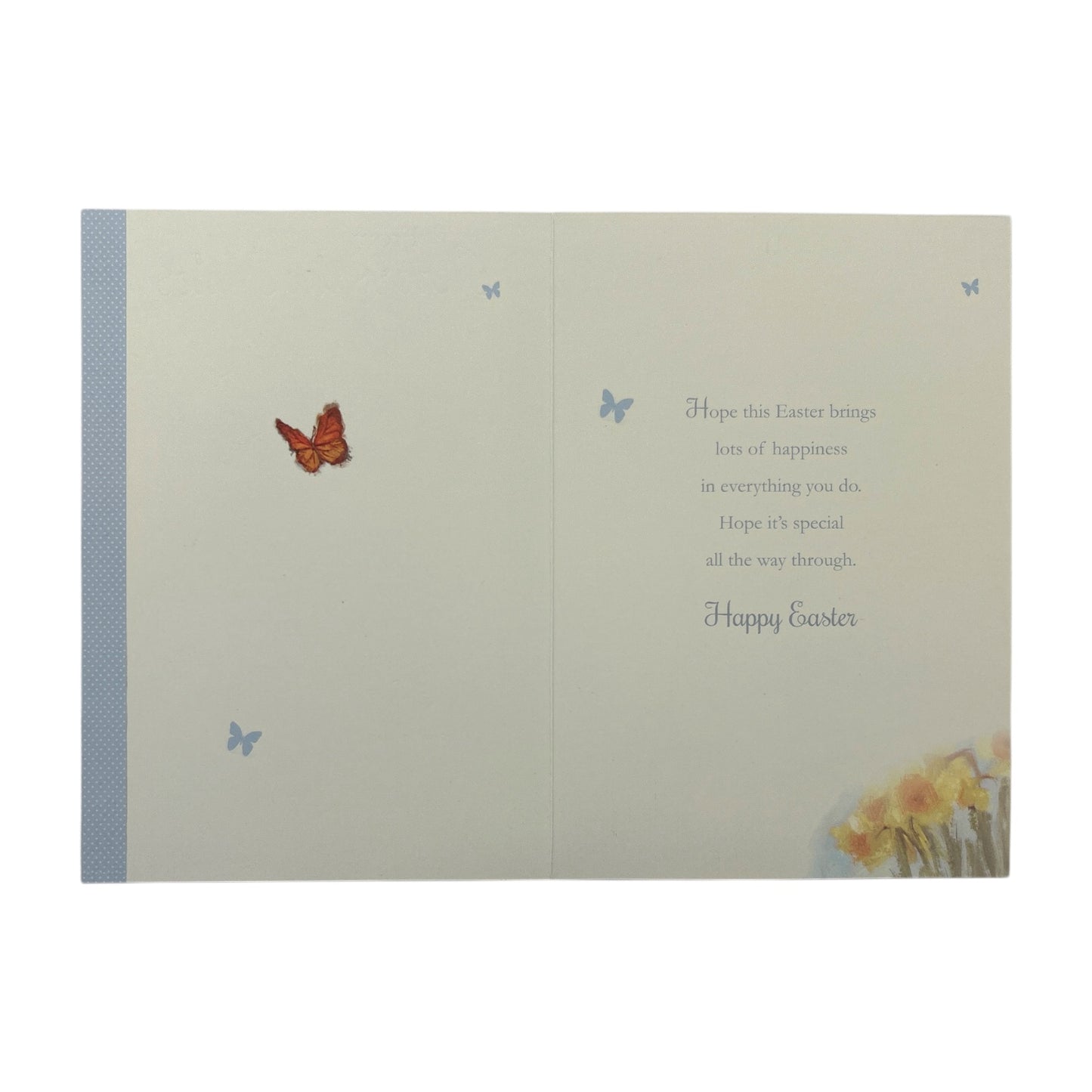 Across The Miles Cute Lamb Floral Design Easter Card