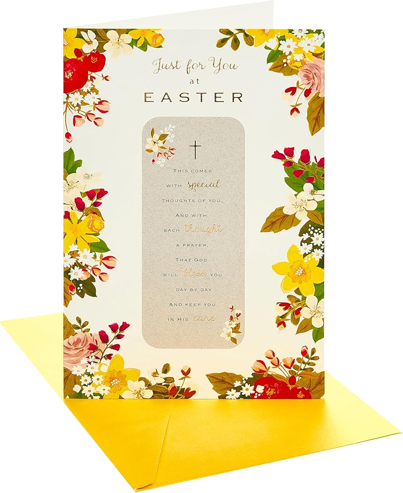 Flowers Design Just For You Easter Card