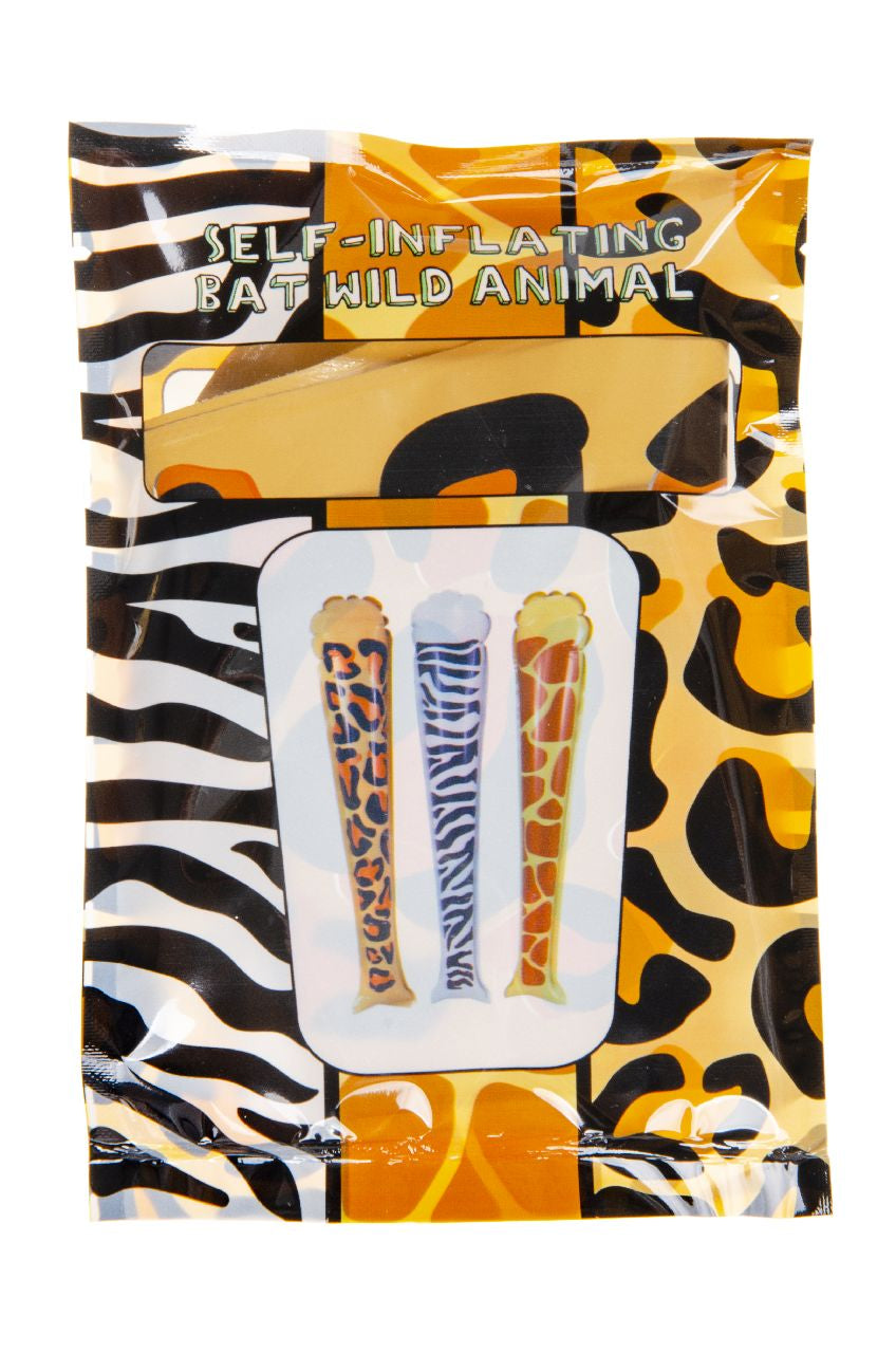 Pack of 48 Wild Animals Print Self-Inflating Bats