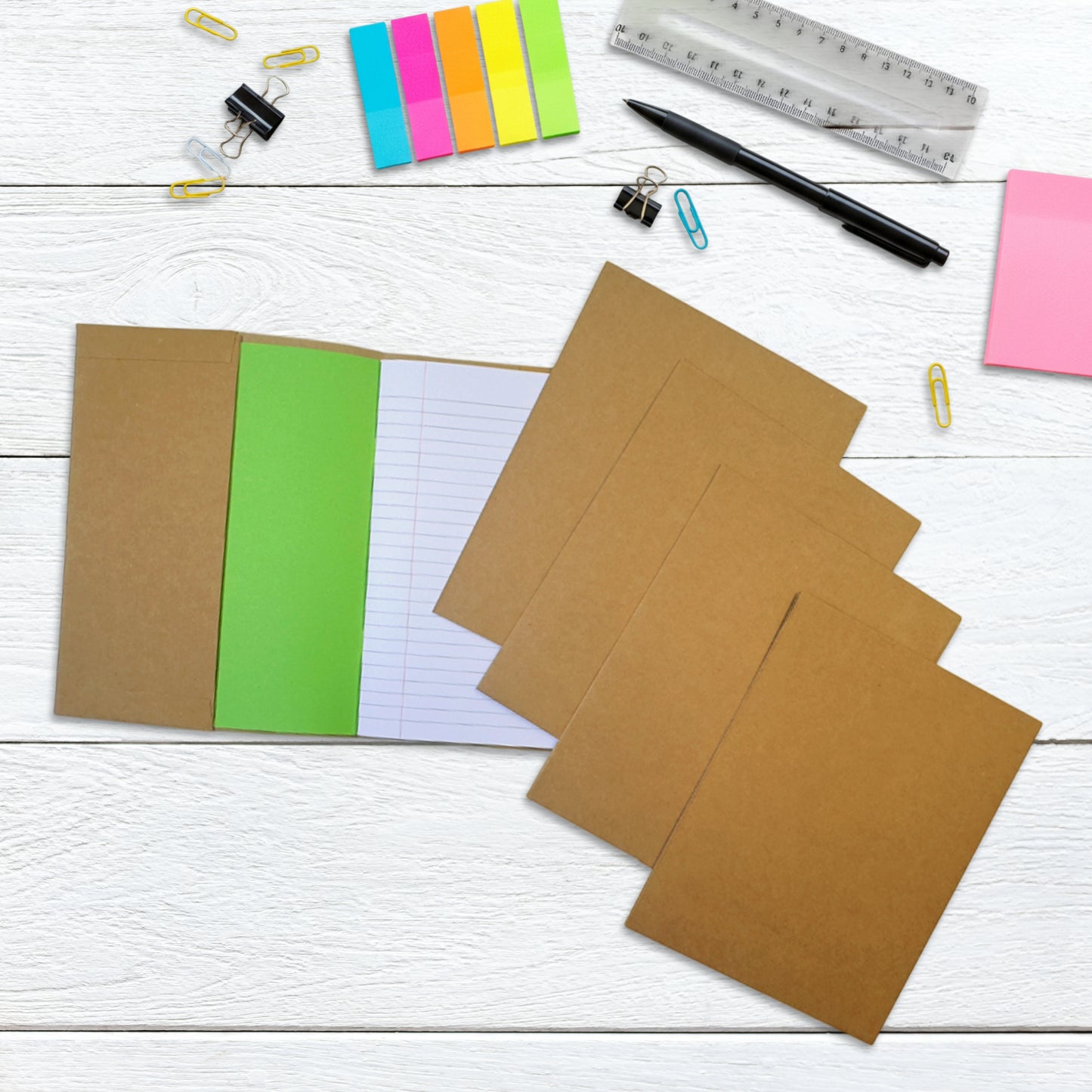 Pack of 50 9x7" Kraft Paper Exercise Book Covers by Janrax