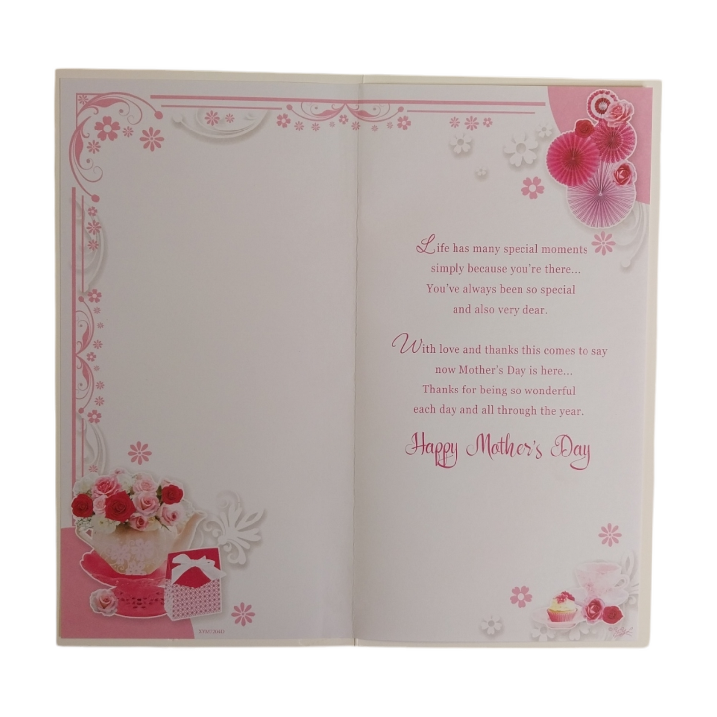 Mothering Sunday Floral Tea Pot Sentimental Design Mother's Day Card