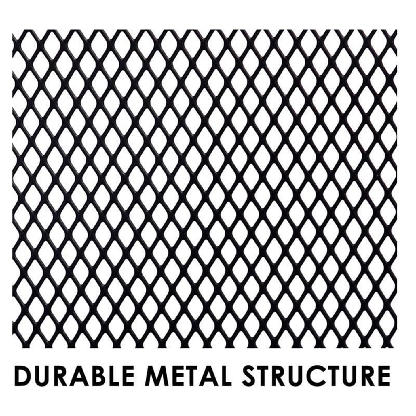 4 Tier Vertical Black Detachable Metal Mesh Organizer 27 x 8 x 20.6cm