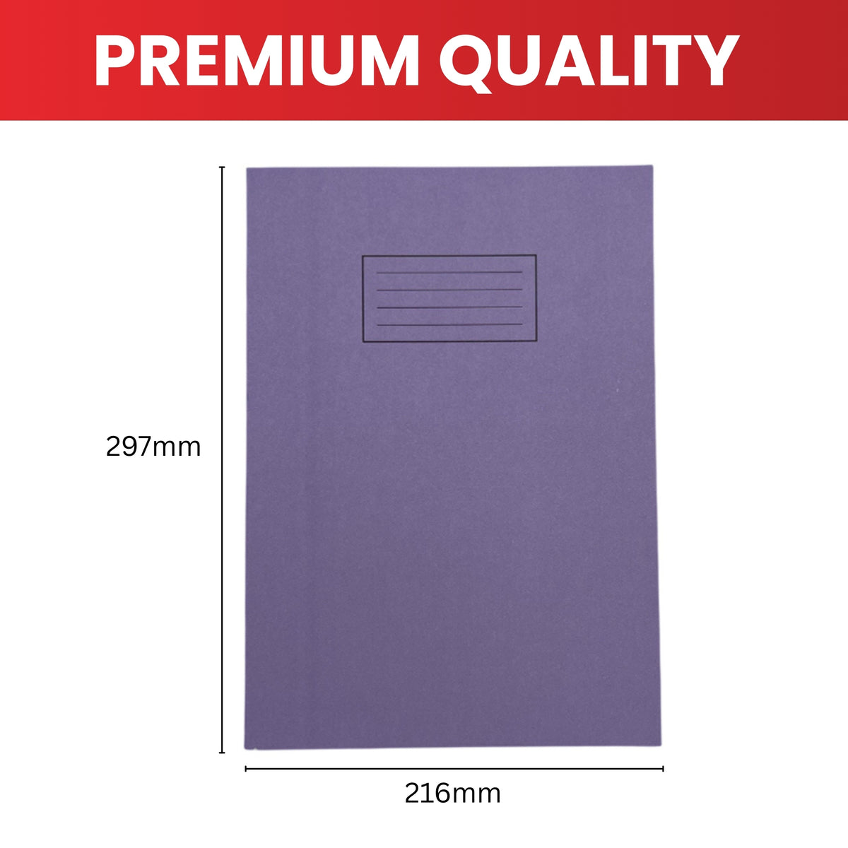 Janrax A4 Red 80 Pages Feint and Ruled Exercise Book