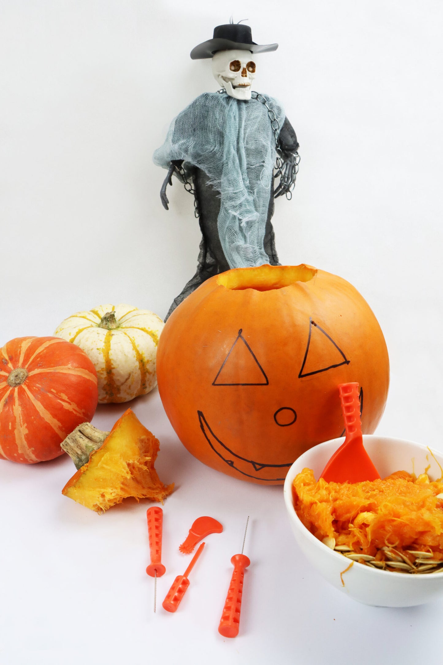 Halloween Pumpkin Carving Kit Tool 5 Pcs Set