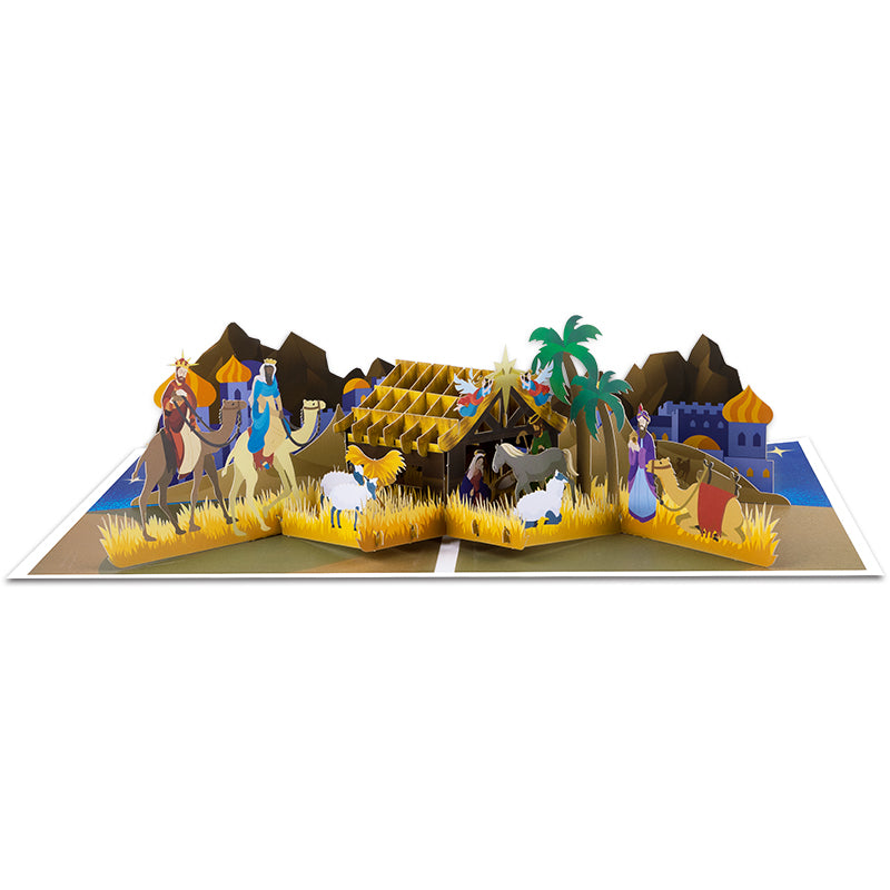 The Night of Jesus Nativity 3D Pop Up Christmas Card