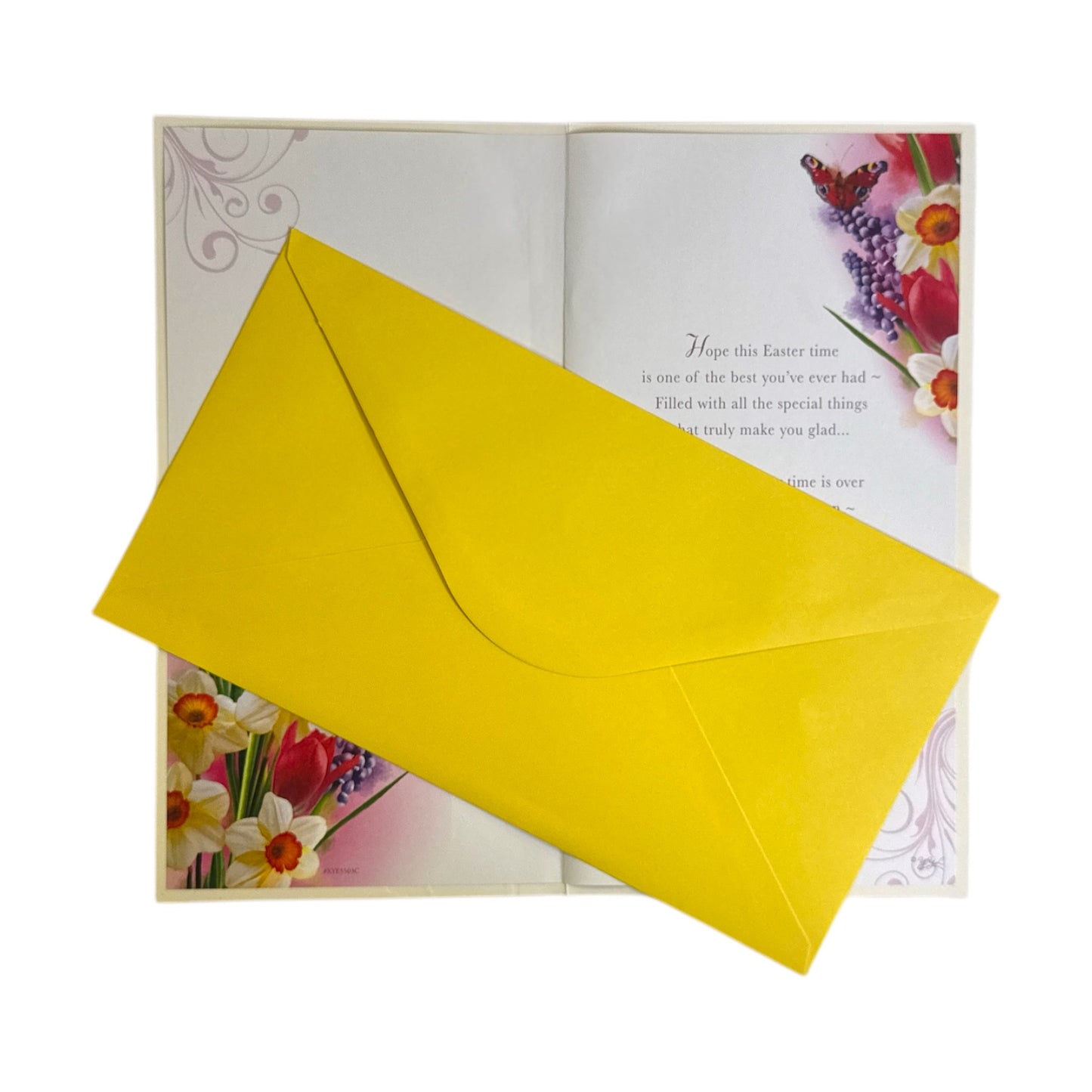 To A Special Mam & Dad Spring Flowers And Butterflies Design Easter Card