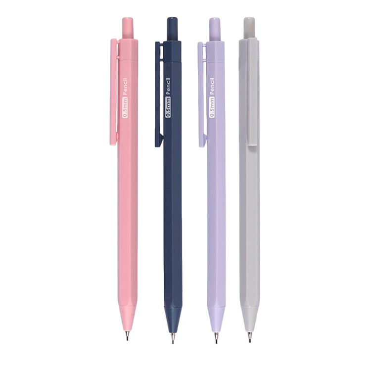 Pack of 4 0.5mm Hexagon Mechanical Pencils
