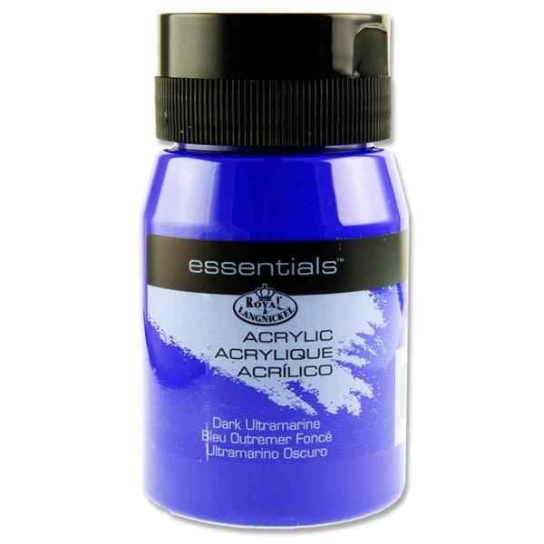 Dark Ultramarine Blue 500ml Essentials Acrylic Pot by Royal & Langnickel
