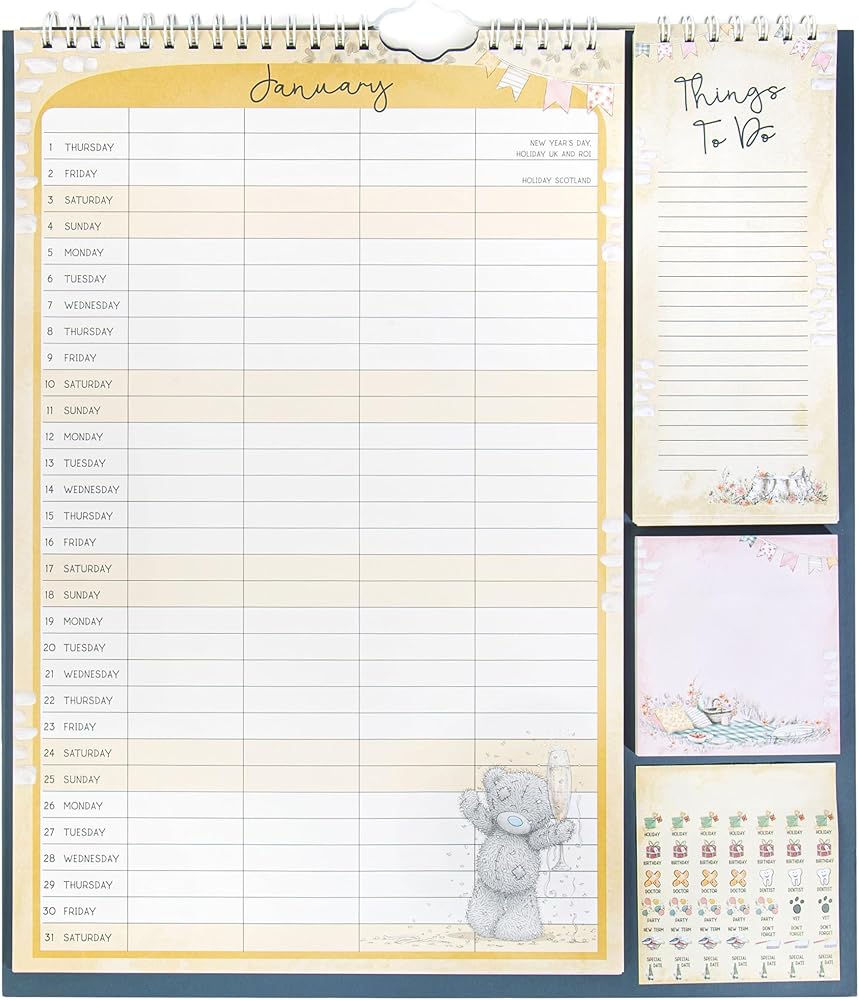 Me to You Tatty Teddy 2026 Household Planner