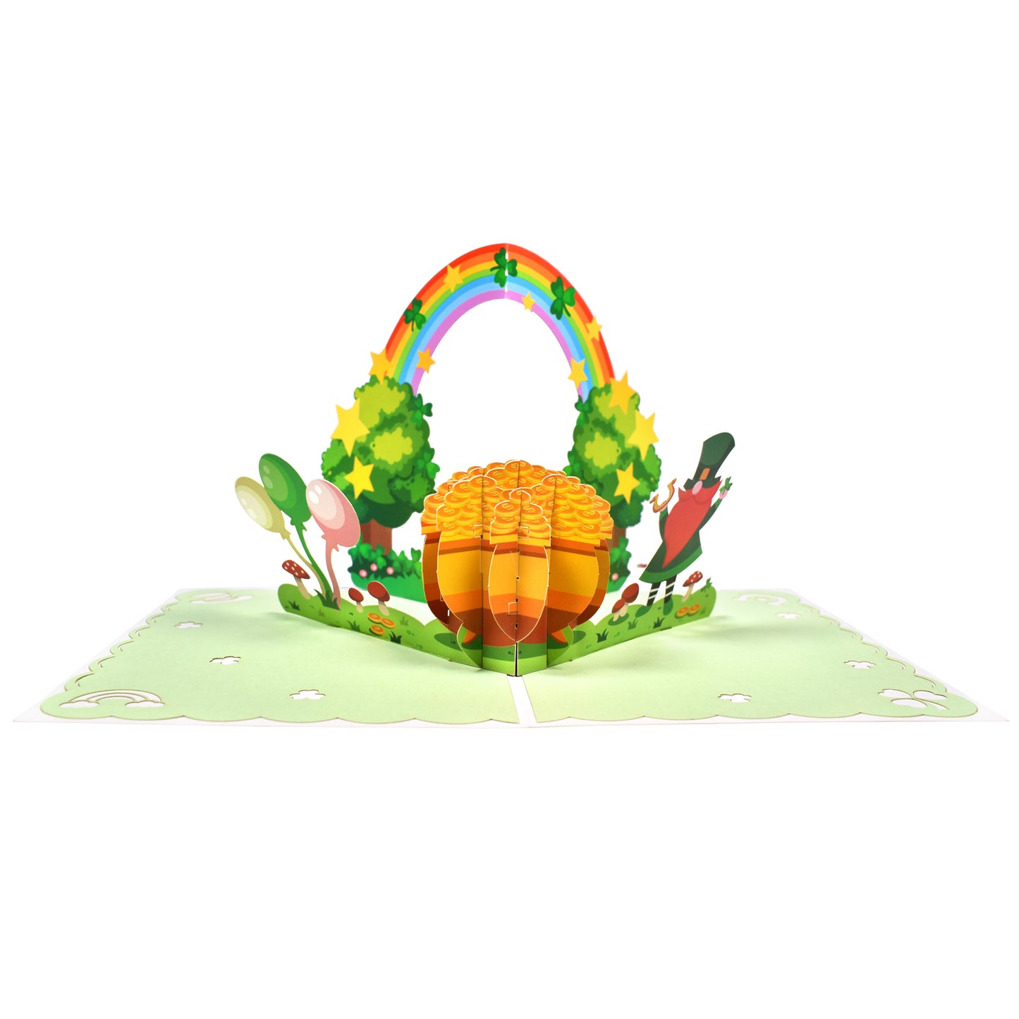 Leprechaun and Rainbow 3D Pop Up St. Patrick’s Day Card