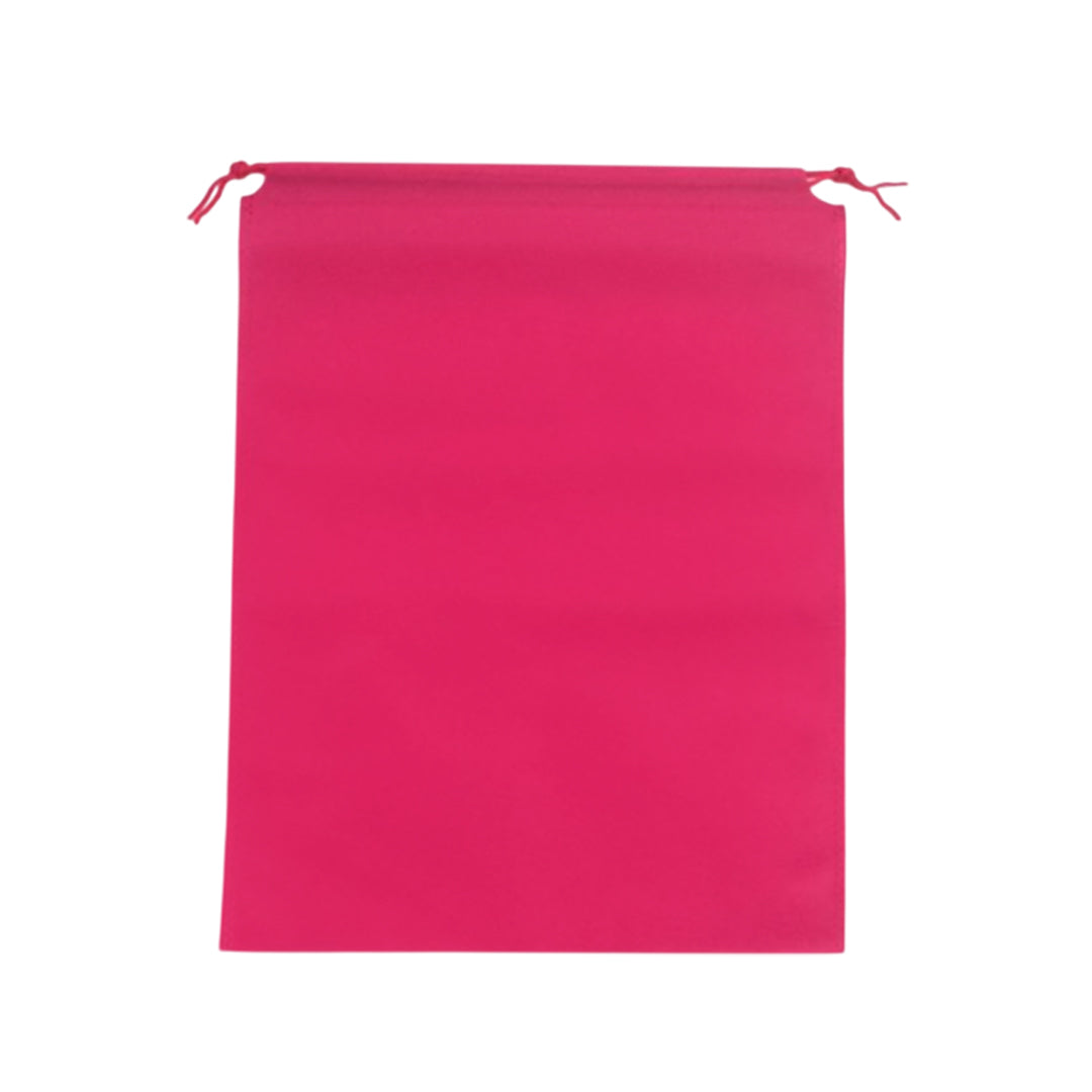 Pack of 25 Pink Coloured 32x22cm Non-Woven Drawstring Bags