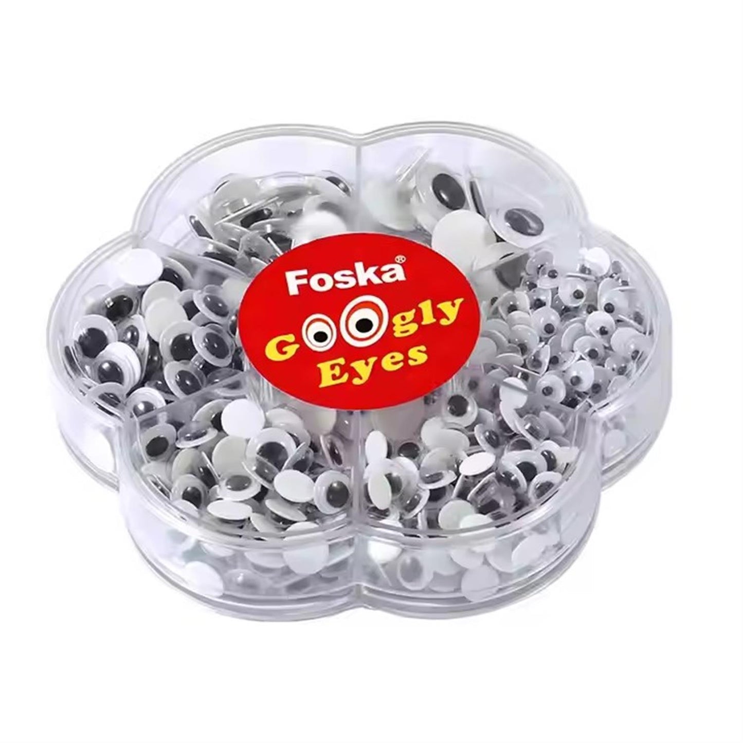 Pack of 500 Pieces Assorted Size Self-Adhesive Googly Wiggle Eyes