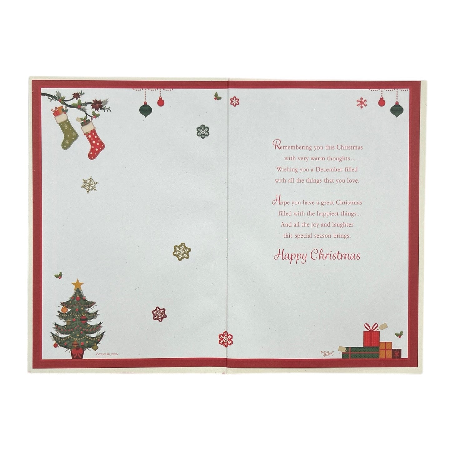 For a Special Grandma and Grandad Xmas Tree Design Foil and Glitter Finished Christmas Card