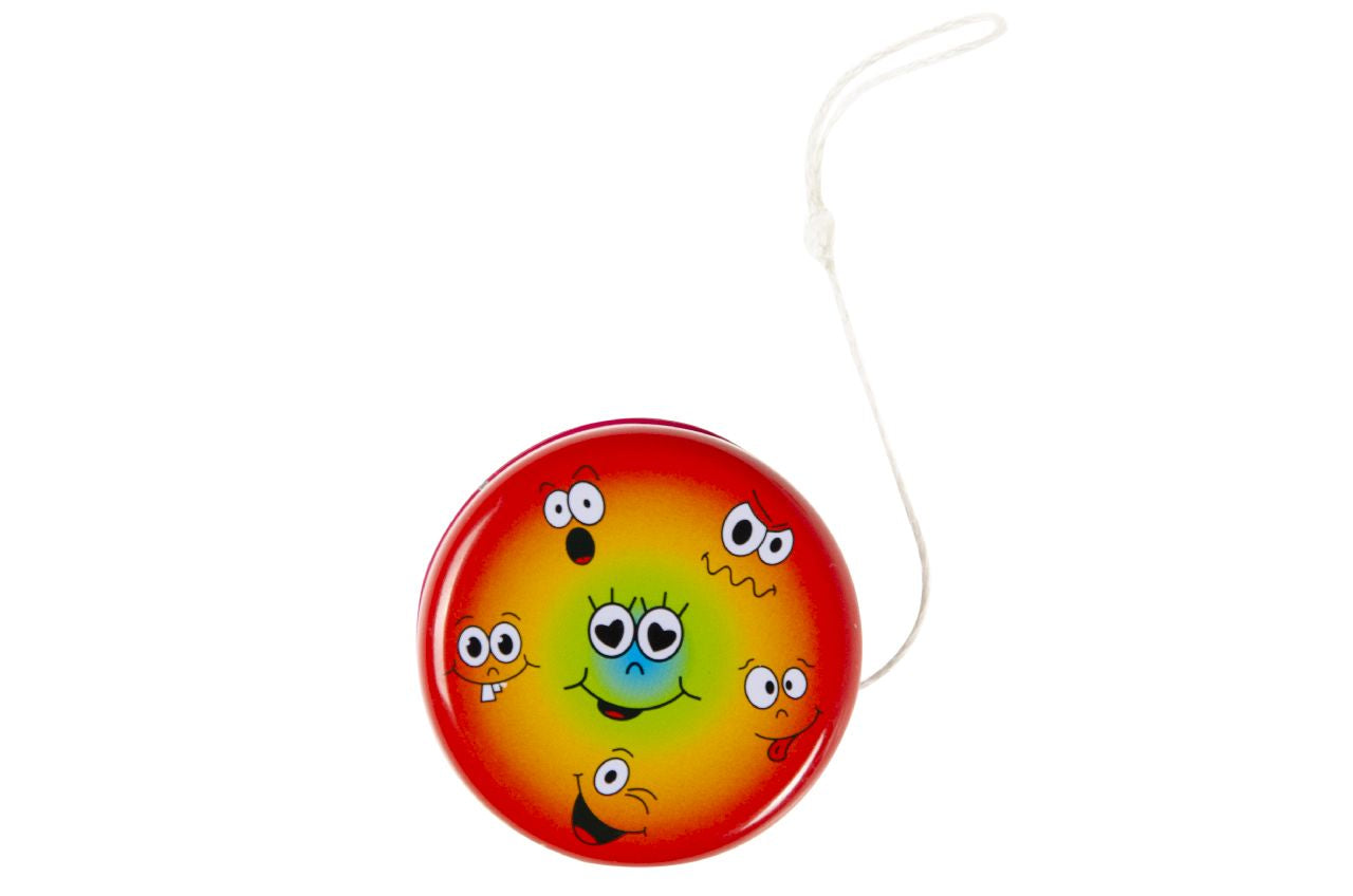 Pack of 12 Metal Yo-Yo Emotions Theme Return Tops