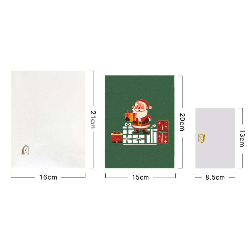 Merry Santa 3D Pop Up Christmas Money Gift Card