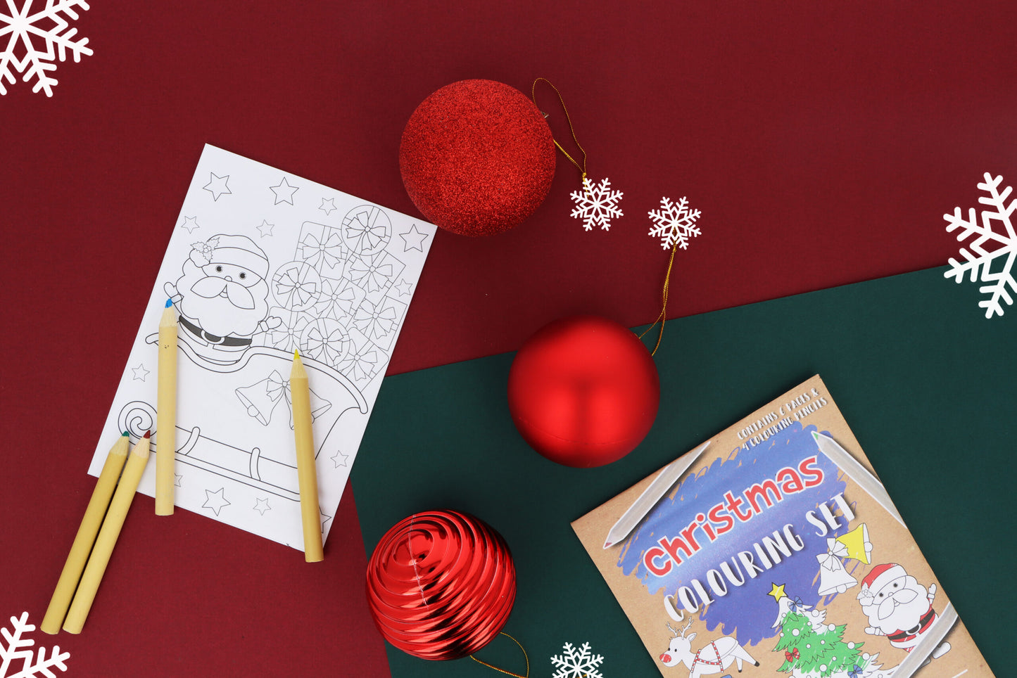 Eco-Friendly Mini Christmas Colouring Set