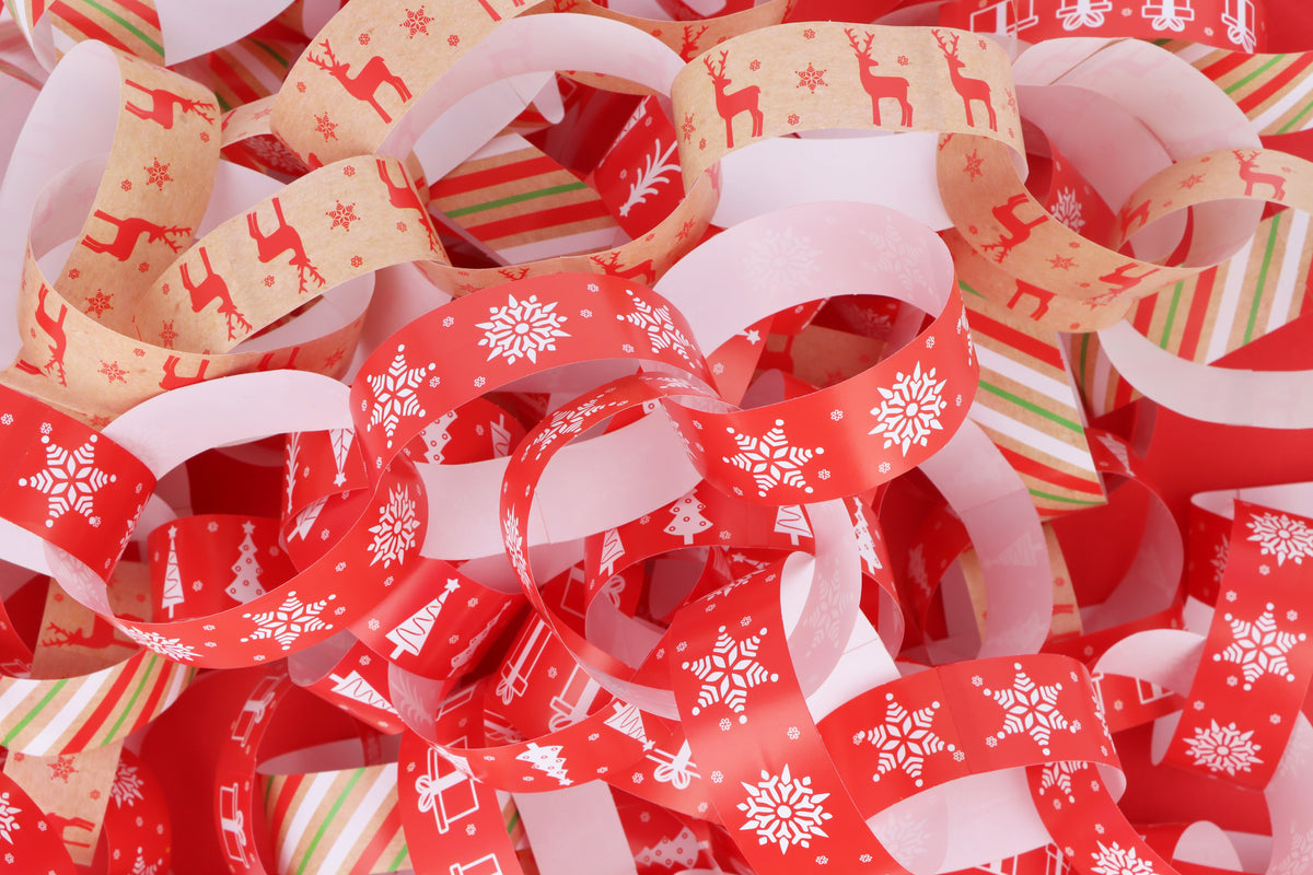 600 Pieces Christmas Paper Chains DIY Decoration Set
