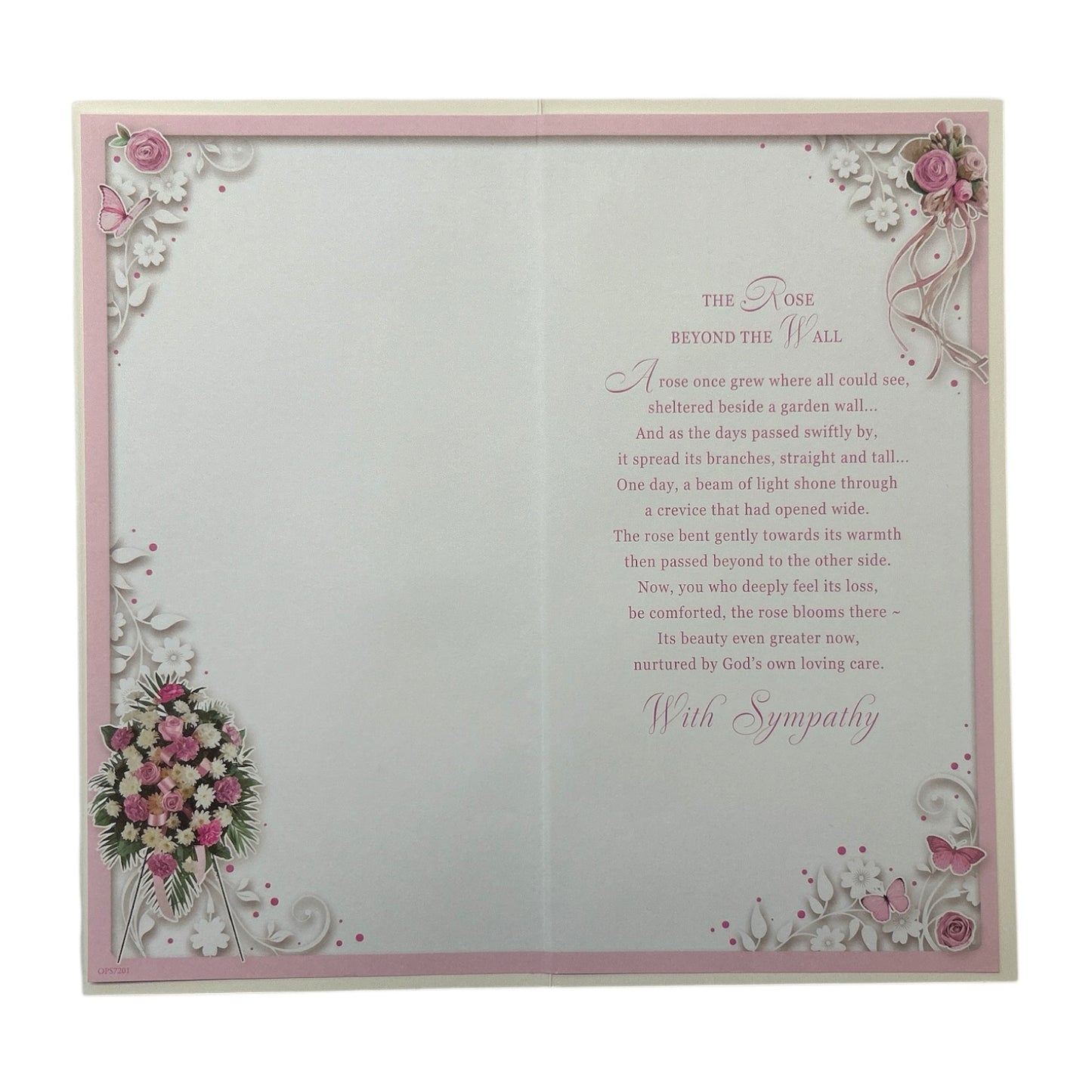 Loss of Grandma Floral Design Sympathy Opacity Card