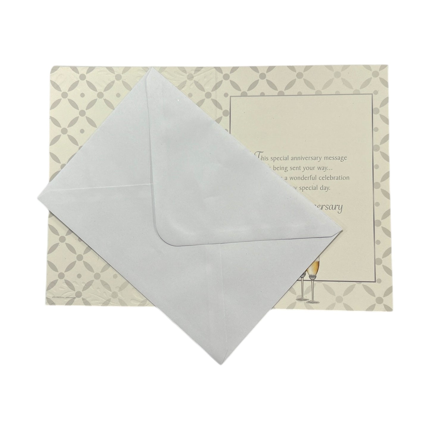 Brother & Sister-In-Law Heart Frame Champagne Glass Design Anniversary Card