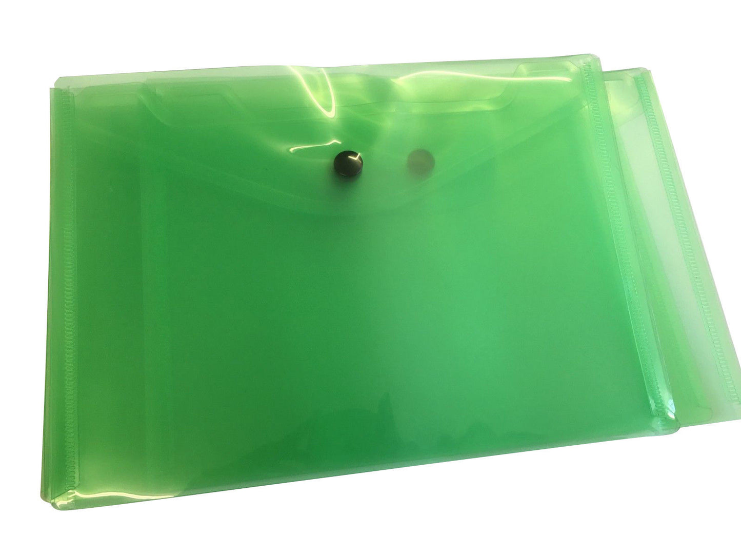 Pack of 12 A5 Green Document Wallets by Janrax