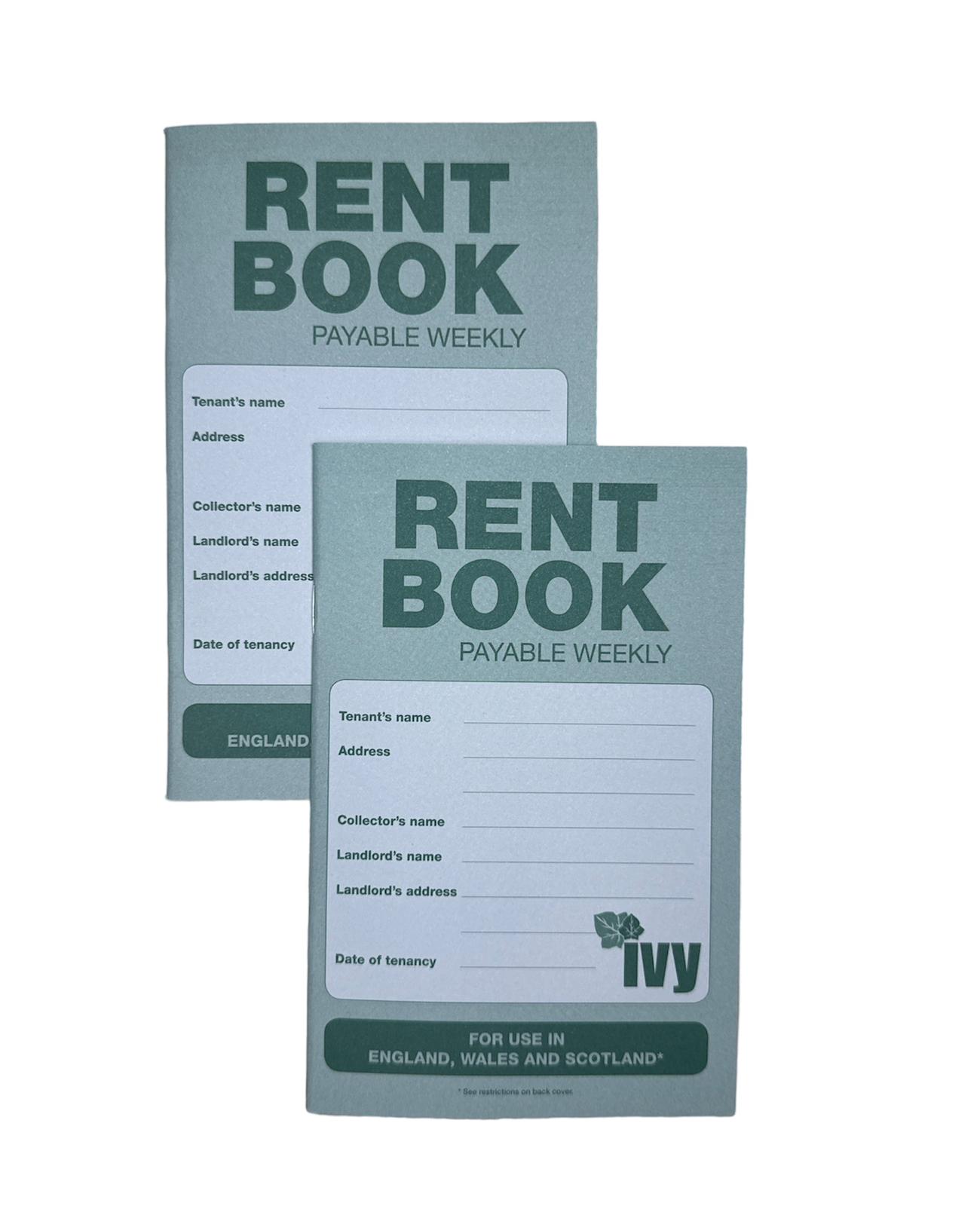 Rent Book For Use in England, Wales & Scotland