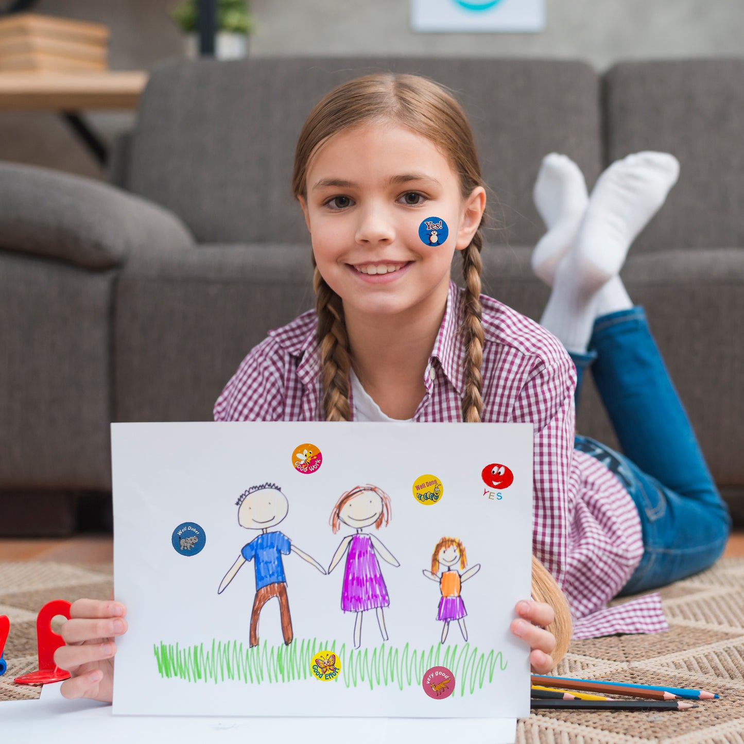 Pack of 5040 Motivational Blobs 24mm Self-Adhesive Labels