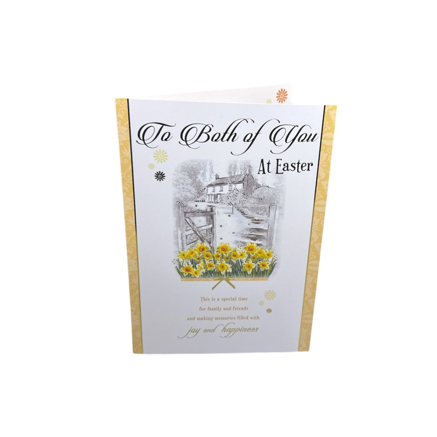 To Both Of You Wonderful Time Yellow Flower Design Easter Card
