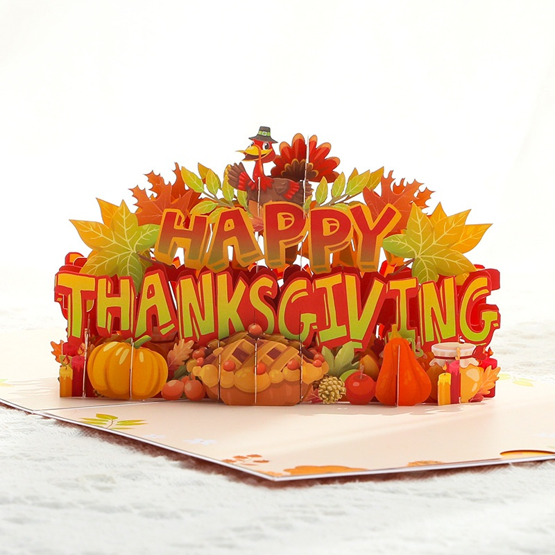 Thanksgiving Harvest 3D Pop Up Greeting Card