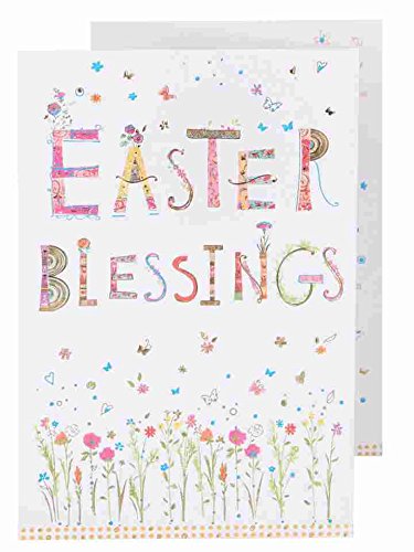 Easter Blessings Floral Greeting Card