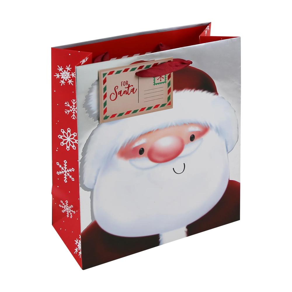 Christmas Santa Foil Large Gift Bag