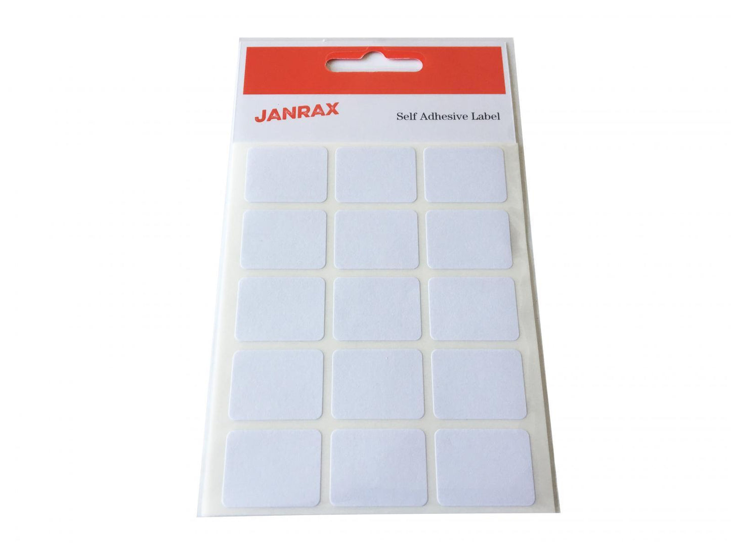 Pack of 120 White 19x25mm Rectangular Labels - Adhesive Stickers