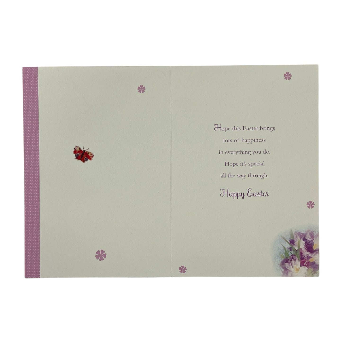 Across The Miles Cute Rabbit with Butterfly Floral Design Easter Card