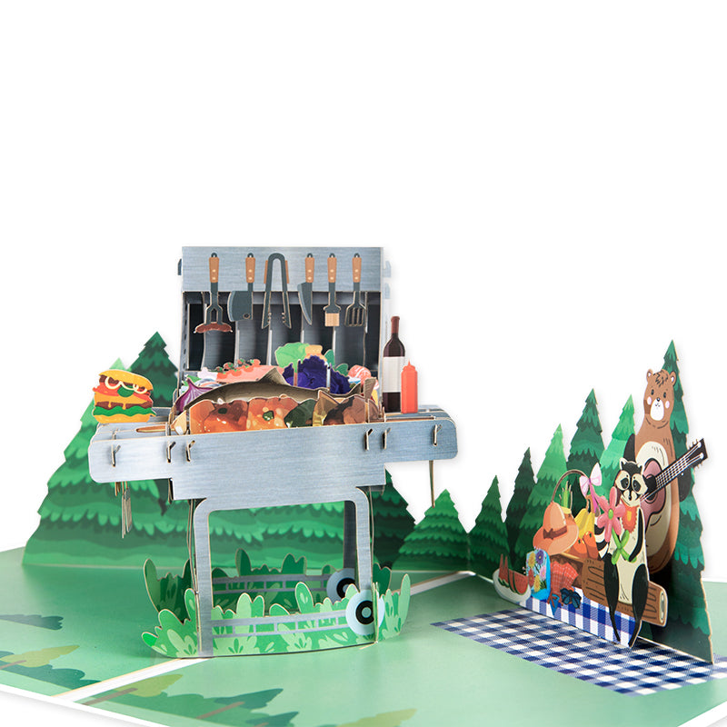 Grill & Chill 3D Barbecue Pop Up Card