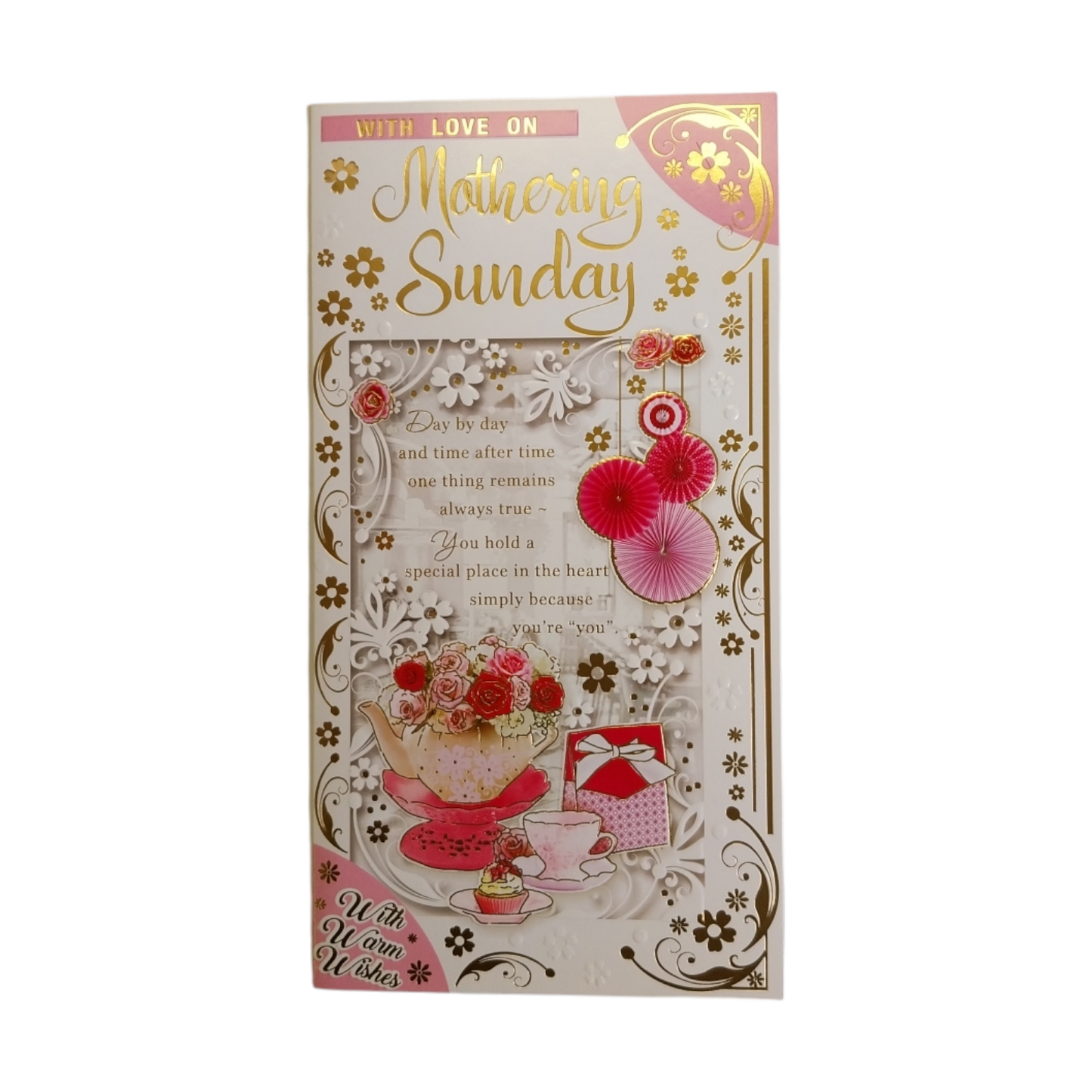 Mothering Sunday Floral Tea Pot Sentimental Design Mother's Day Card