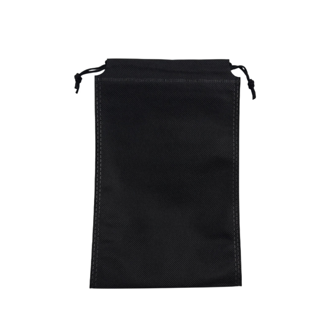 Pack of 25 Black Coloured 20x15cm Non-Woven Drawstring Bags