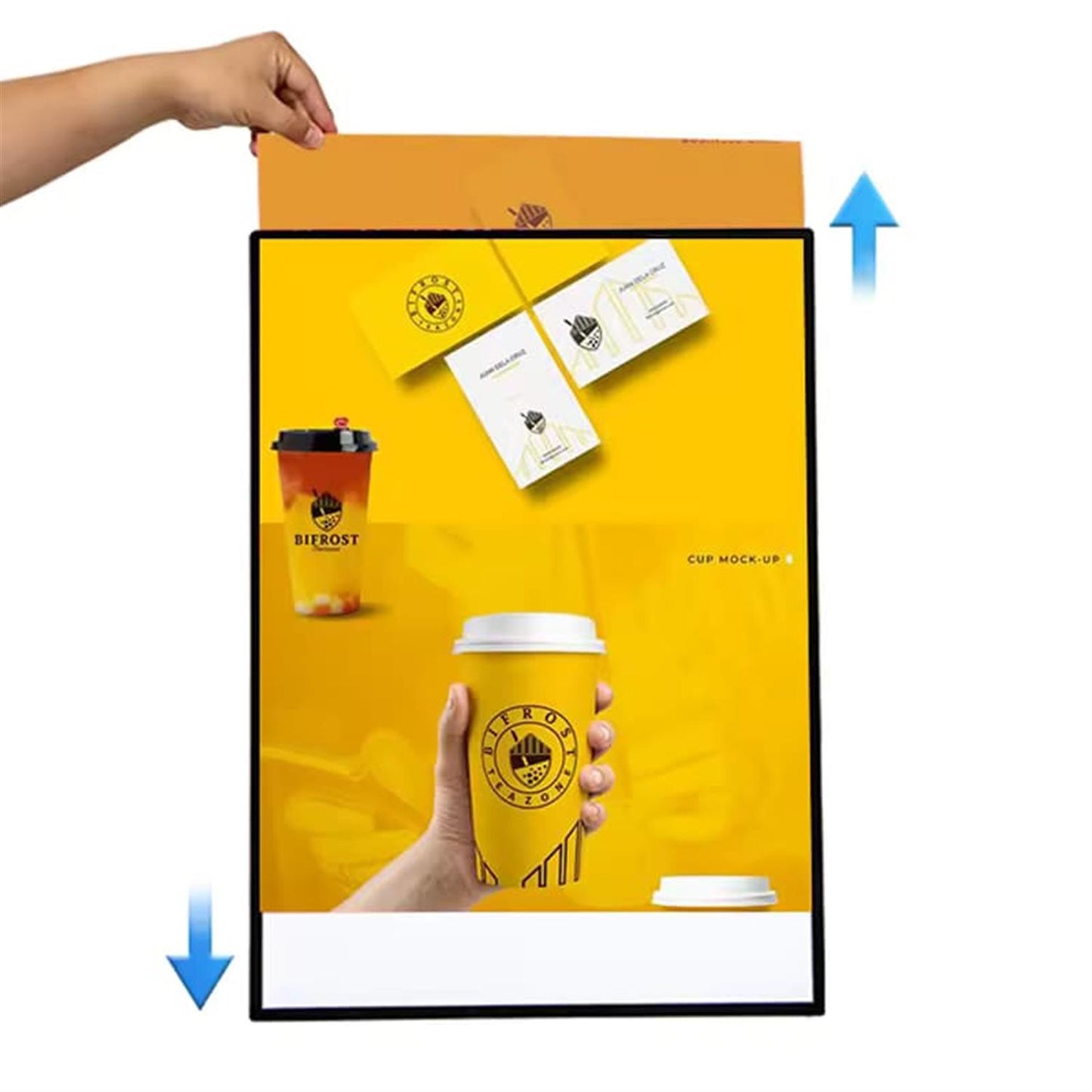 Bracket Style 60 x 90cm Mobile LED Poster Frame For Display