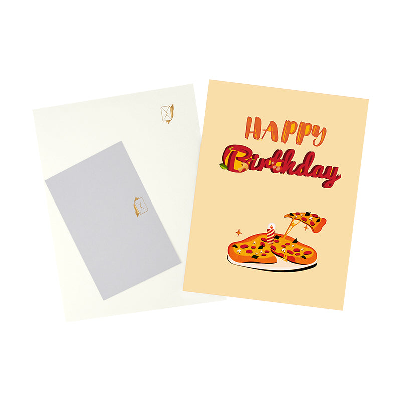 Slice of Celebration 3D Pizza Pop Up Birthday Card