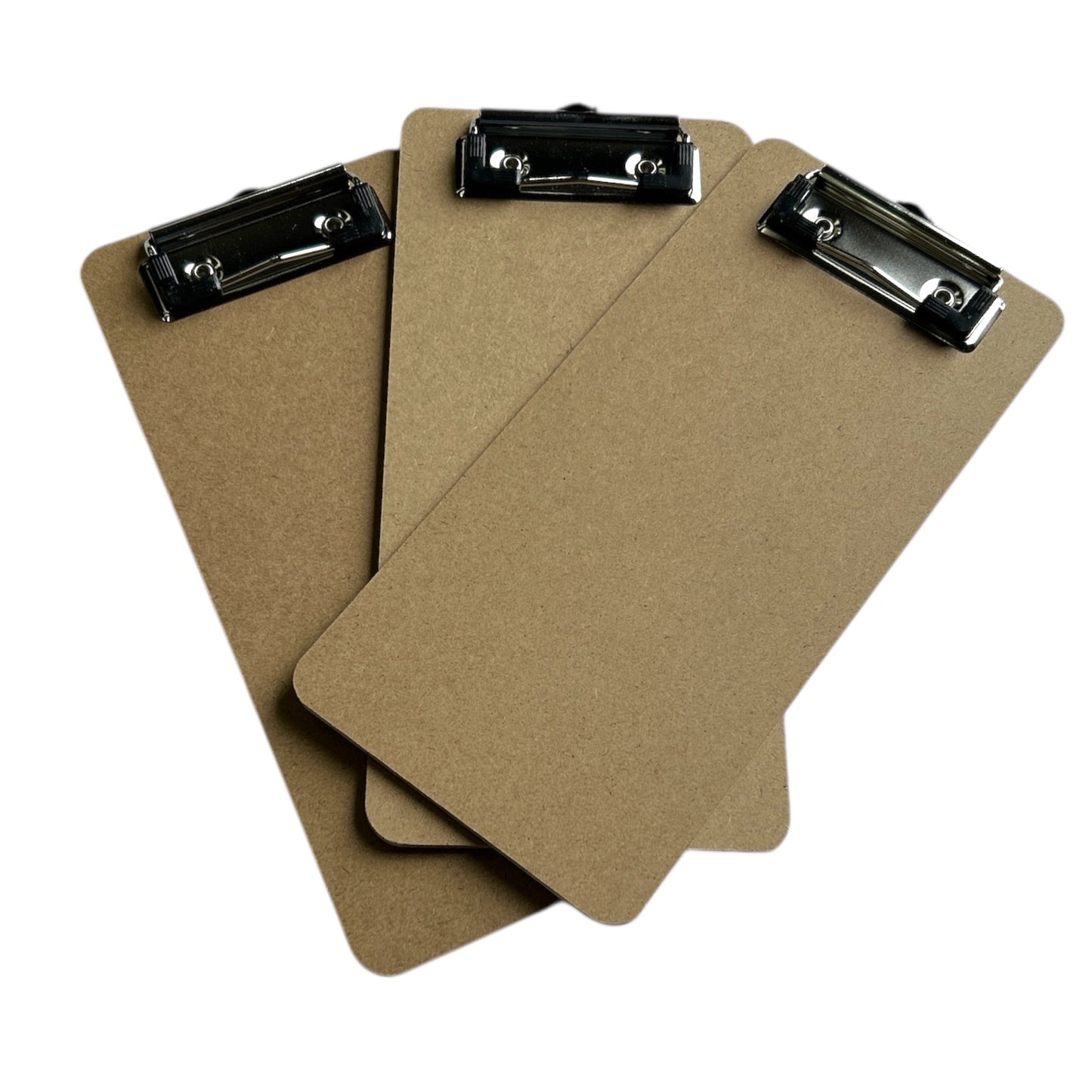Pack of 12 Slim Wooden Clipboards by Janrax - Suitable for A6 Paper