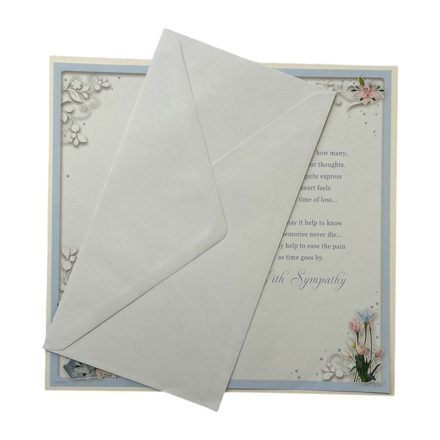 Loss of Grandma Floral Design Sympathy Opacity Card
