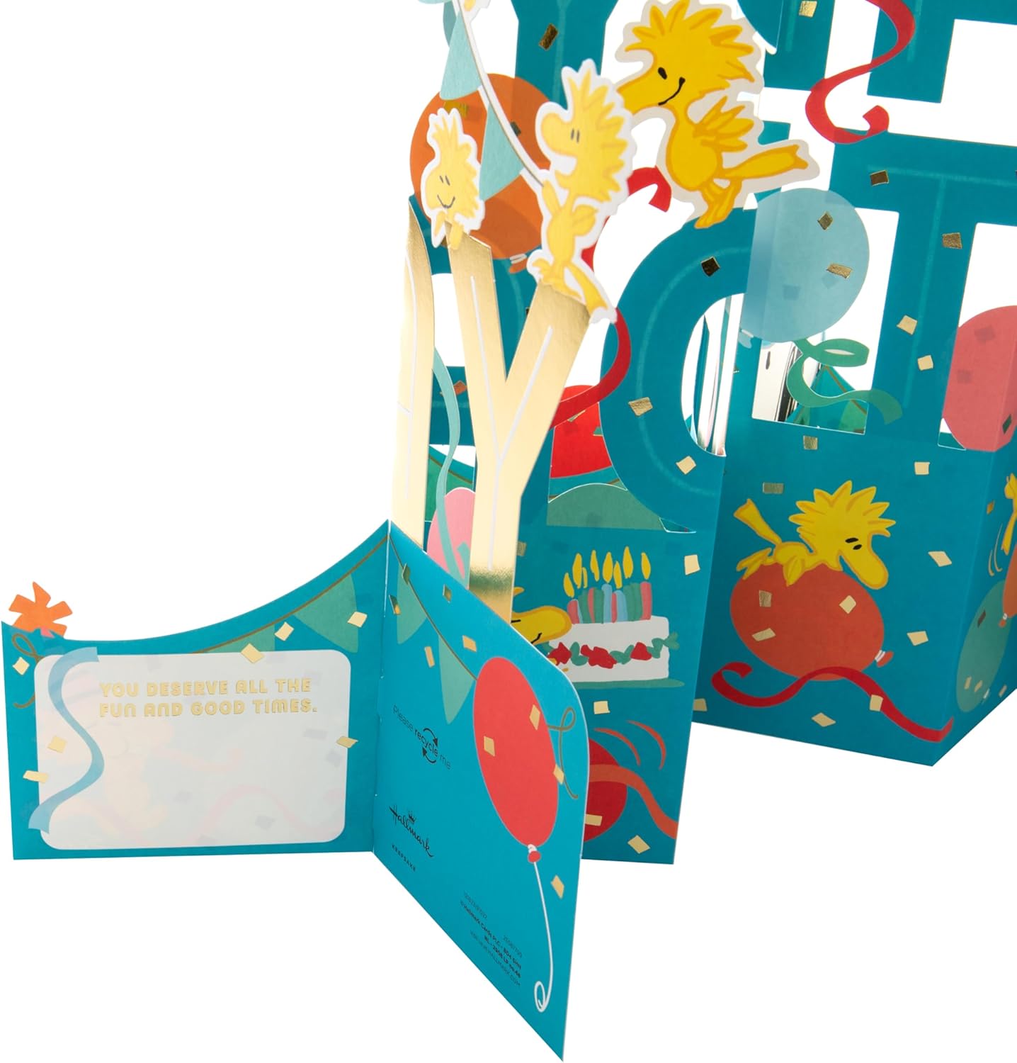 Banner Design Peanuts Snoopy 3D Pop Up Happy Birthday Card