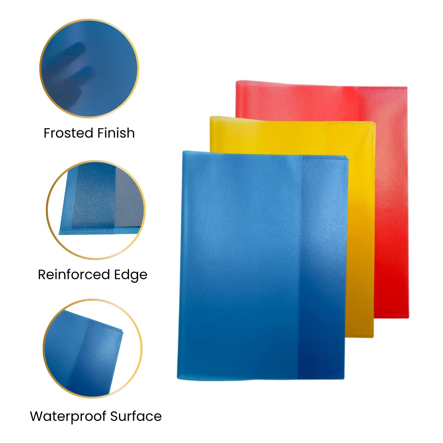 Pack of 10 9x7" Frosted Blue Exercise Book Covers