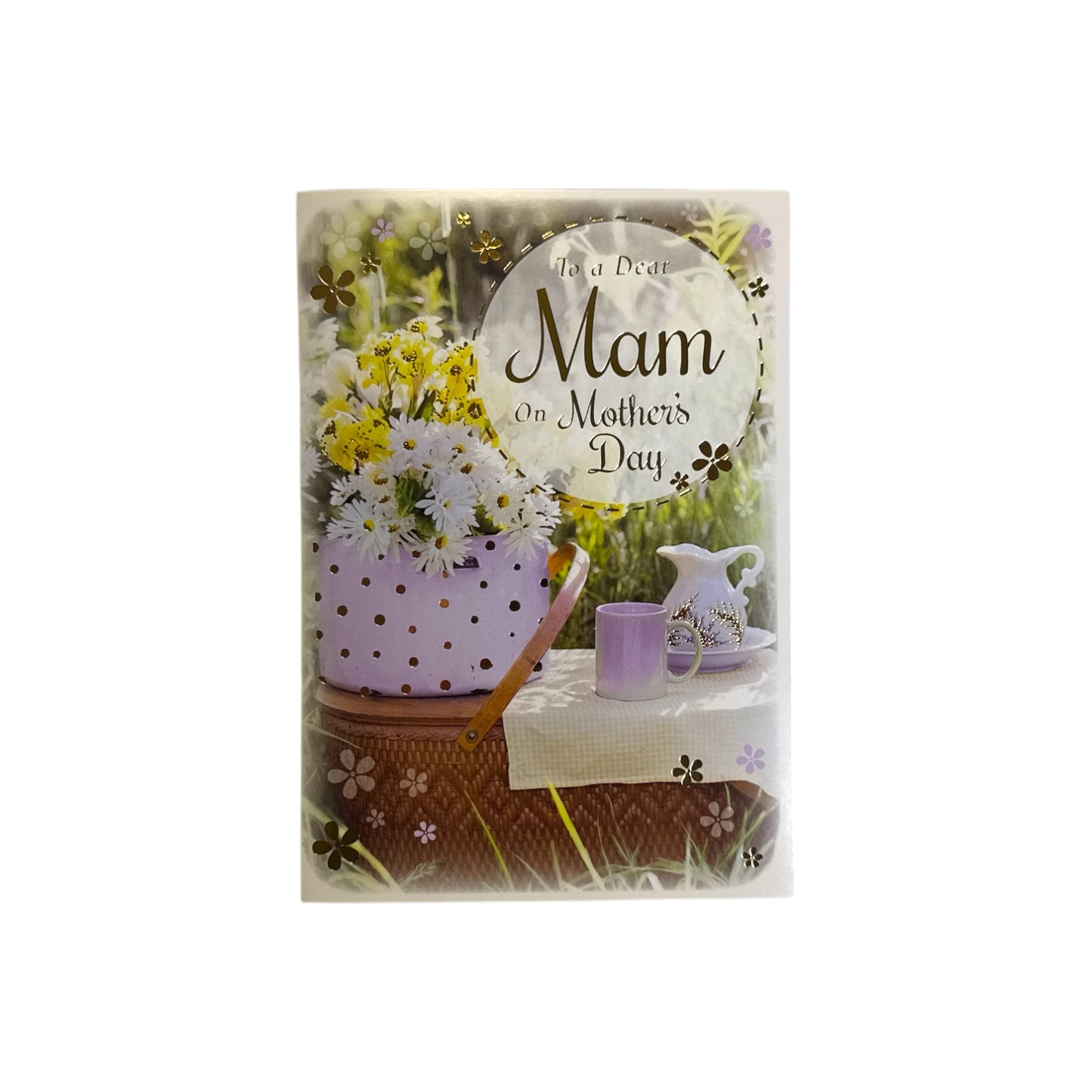 To A Dear Mam Bright Spring Flower Design Mother's Day Card